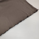 natalia N0504 リブ ハイネック コットン サイズF 長袖Ｔシャツ カットソー ロンＴ グレージュ レディース ナターリア【中古】6-0123M△