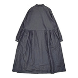 +2 プラスツー 4.5オンスデニムコットンワンピース 定価31900円 2355008 フリル ギャザー ワンピース 25AW ネイビー レディース【中古】5-1226M♪