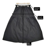 Espeyrac シャンブレータフタ デザインスカート 定価15400円 イージー ロングスカート 22AW ブラック レディース エスペラック【中古】6-0215G♪