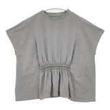 &yarn LNT-829 スモッキング刺繍 Ｔシャツ カットソー グレー レディース アンドヤーン【中古】6-0608S∞