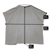 &yarn LNT-829 スモッキング刺繍 Ｔシャツ カットソー グレー レディース アンドヤーン【中古】6-0608S∞
