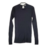 IENA レース襟ホールガーメント リブプルオーバー 定価14300円 付け襟 クルーネック ニット 25SS ブラック レディース イエナ【中古】5-1226M♪