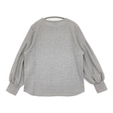 nombre impair メランジ天竺変形スリーブP/O 定価11000円 長袖Ｔシャツ カットソー 25AW グレー レディース ノンブルアンペール【中古】5-1226T♪