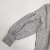 nombre impair メランジ天竺変形スリーブP/O 定価11000円 長袖Ｔシャツ カットソー 25AW グレー レディース ノンブルアンペール【中古】5-1226T♪