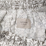 WINSOME Liberty ウィンサムリバティ ウィリアム・モリス生地 ブラザーラビット ギャザー ロングスカート グレー ホワイト レディース【中古】6-0215G♪