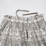 WINSOME Liberty ウィンサムリバティ ウィリアム・モリス生地 ブラザーラビット ギャザー ロングスカート グレー ホワイト レディース【中古】6-0215G♪