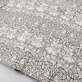 WINSOME Liberty ウィンサムリバティ ウィリアム・モリス生地 ブラザーラビット ギャザー ロングスカート グレー ホワイト レディース【中古】6-0215G♪