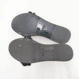 melissa BABE SPRINGTIME AD フラワー 23cm フラット サンダル ブラック レディース メリッサ【中古】6-0426S◎