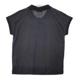 MARGARET HOWELL LINEN JERSEY POLO 578-9168032 リネン 半袖 ポロシャツ チャコールグレー レディース マーガレットハウエル【中古】6-0608S∞