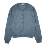 MARGARET HOWELL 578-164503 ウールコットン サイズ2 クルーネック カーディガン ブルーグレー レディース マーガレットハウエル【中古】6-0123T△