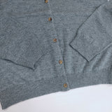 MARGARET HOWELL 578-164503 ウールコットン サイズ2 クルーネック カーディガン ブルーグレー レディース マーガレットハウエル【中古】6-0123T△