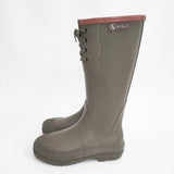 AIGLE NEMROD レースアップラバーブーツ レインブーツ 長靴 サイズ38 レインシューズ カーキ レディース エーグル【中古】6-0219G◎