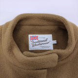 Traditional Weatherwear MATLOCK ウールナイロン ノーカラーコート カーキ ブラウン レディース トラディショナルウェザーウェア【中古】5-1228A♪
