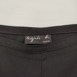 agnes b. ワイドストレートパンツ サイズ40 パンツ ブラック レディース アニエスベー【中古】6-0314M♪
