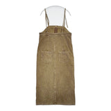 DOUDOU コーデュロイジャンスカ サイズ38 定価17600円 ジャンパースカート ワンピース 25AW カーキ レディース ドゥドゥ【中古】5-1226T♪