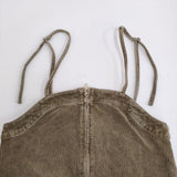 DOUDOU コーデュロイジャンスカ サイズ38 定価17600円 ジャンパースカート ワンピース 25AW カーキ レディース ドゥドゥ【中古】5-1226T♪