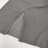 Discoat リブナロースカート サイズL マキシ丈 タイト ロングスカート 25AW グレー レディース ディスコート【中古】5-1226G♪