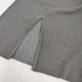 Discoat リブナロースカート サイズL マキシ丈 タイト ロングスカート 25AW グレー レディース ディスコート【中古】5-1226G♪