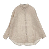 Spick and Span 80リネンカシュクールビッグシャツ 定価15400円 長袖シャツ 25SS ベージュ ホワイト レディース スピックアンドスパン【中古】6-0419M∞