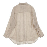Spick and Span 80リネンカシュクールビッグシャツ 定価15400円 長袖シャツ 25SS ベージュ ホワイト レディース スピックアンドスパン【中古】6-0419M∞
