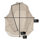 Spick and Span 80リネンカシュクールビッグシャツ 定価15400円 長袖シャツ 25SS ベージュ ホワイト レディース スピックアンドスパン【中古】6-0419M∞