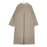 evam eva E191T035 Raglan Sleeve Long Coat ラグランスリーブ ノーカラー 薄手 コート ベージュ レディース エヴァムエヴァ【中古】6-0513M∞