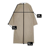 evam eva E191T035 Raglan Sleeve Long Coat ラグランスリーブ ノーカラー 薄手 コート ベージュ レディース エヴァムエヴァ【中古】6-0513M∞