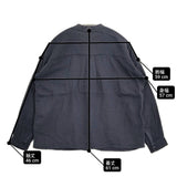 中川政七商店 綿麻ガーゼの休日シャツ リラックスシャツ 定価17050円 長袖シャツ ネイビー レディース 中川政七商店【中古】6-0207M♪