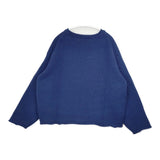 Atelier dantan Rubin Wool Knit Crew クルーネックニット ルビン 定価30800円 ウール セーター ニット ブルー レディース アトリエダンタン【中古】6-0123T△