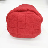 kina ワンハンドルバッグ キルティング 作家 巾着付き ハンドバッグ レッド レディース【中古】6-0114T◎