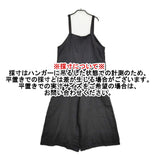 fog linen work リネン サロペット ブラック レディース フォグリネンワーク【中古】6-0314M♪