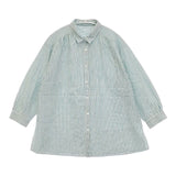 MACKINTOSH PHILOSOPHY レギュラーカラーリネンミックスシャツ 定価22000円 長袖シャツ 24SS グリーン ホワイト レディース マッキントッシュフィロソフィー【中古】6-0513M∞