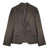 MARGARET HOWELL MHE0352 ウール 千鳥格子 サイズ2 テーラードジャケット グレー ネイビー レディース マーガレットハウエル【中古】6-0112T♪