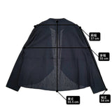 Pal'las Palace コットン ジャケット 羽織り 袖切り替え サイズ0 PFSH-9553 ジャケット ネイビー 濃紺 レディース パラスパレス【中古】6-0207M♪