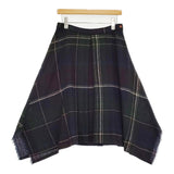 Pal'las Palace 圧縮ウールチェックフレアスカート PESK-7622 サイズ3 スカート グリーン ネイビー レディース パラスパレス【中古】6-0112T♪