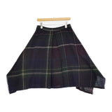 Pal'las Palace 圧縮ウールチェックフレアスカート PESK-7622 サイズ3 スカート グリーン ネイビー レディース パラスパレス【中古】6-0112T♪