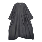 ARTS&SCIENCE Side gather coat dress 091-L522-061 コットン カシュクール ワンピース ブラック レディース アーツ&サイエンス【中古】6-0419M∞