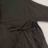 ARTS&SCIENCE Side gather coat dress 091-L522-061 コットン カシュクール ワンピース ブラック レディース アーツ&サイエンス【中古】6-0419M∞