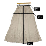 STATE OF MIND fibril flare skirt フィブリルフレアスカート サイズS 定価14300円 ロングスカート ライトベージュ レディース ステートオブマインド【中古】6-0314M♪