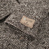 B:MING by BEAMS LATTORE ラトーレ ヘリンボーンピーコート 定価28600円 ブラウン ホワイト レディース ビーミングバイビームス【中古】5-1228A♪