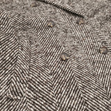 B:MING by BEAMS LATTORE ラトーレ ヘリンボーンピーコート 定価28600円 ブラウン ホワイト レディース ビーミングバイビームス【中古】5-1228A♪