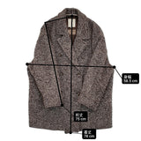 B:MING by BEAMS LATTORE ラトーレ ヘリンボーンピーコート 定価28600円 ブラウン ホワイト レディース ビーミングバイビームス【中古】5-1228A♪