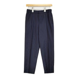 K.T KIYOKO TAKASE 01-05PP11 ストライプ スラックス サイズ9 ウール混 パンツ ネイビー ホワイト レディース キヨコタカセ【中古】6-0115T♪