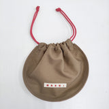 MARNI マルニマーケット カラーブロックキャンバスポーチ 定価8250円 ローズパウダー ポーチ 2025 ブラウン ピンク レディース マルニ【中古】5-1228G♪