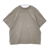 mina perhonen WS8174 choucho 刺繍 半袖Ｔシャツ カットソー グレー レディース ミナペルホネン【中古】6-0608S∞