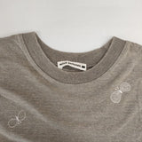 mina perhonen WS8174 choucho 刺繍 半袖Ｔシャツ カットソー グレー レディース ミナペルホネン【中古】6-0608S∞