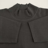 JURGEN LEHL ハイネック 日本製 J0144UA501 ウール ニット ワンピース 24AW ブラック レディース ヨーガンレール【中古】6-0109T♪