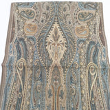 LANCEL ウールシルク ペイズリー スカーフ ベージュ ブラウン レディース ランセル【中古】6-0112T◎