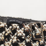 ANNE KLEIN ツイード ウール混 ニット マキシ丈 44373 サイズ11 ロングスカート ブラック ブラウン レディース アンクライン【中古】6-0115T♪
