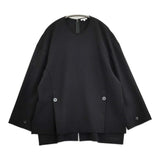 ENFOLD ウォッシャブルスリット2Wayボタンプルオーバートップス サイズ38 ブラウス シャツ ブラック レディース エンフォルド【中古】6-0207M♪